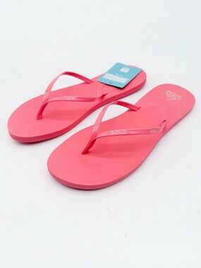 Reef Bliss Nights Flip Flop Sandals Cushioned Comfort Lightweight Pink 10 NEW